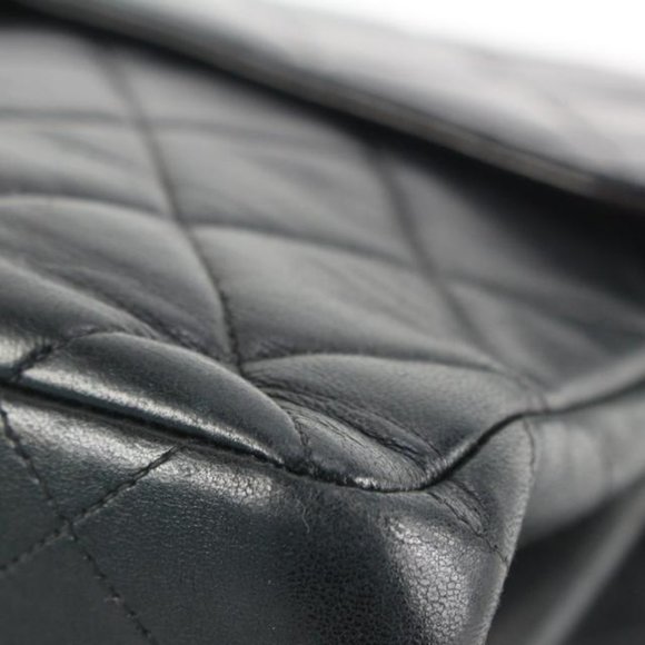 Chanel Black Quilted Lambskin Jumbo Double Flap Classic Bag 55cz55s - Picture 8 of 12